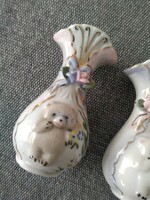 Porcelain, violet vase / two pcs.