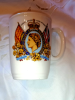 II. Commemorative mug of the coronation of the British monarch Elizabeth