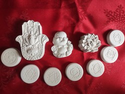 Diy zen, 10-piece coloring pack, buddha, lotus, Hamza-Fatima hand, 7 chakras