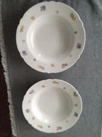 Porcelain deep plates - fruity / Bavarian - damaged - 2 pcs.