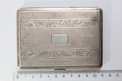 Alpaca cigarette case 1920s - with motifs, 11×7.5cm