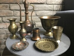 Copper vase goblet plate