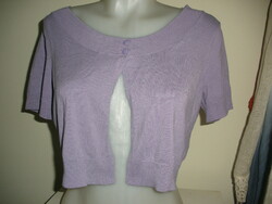 Knitted top with silk content, bolero, lavender