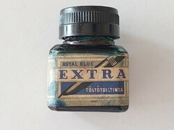 Régi tintásüveg címkés tintatartó palack Royal Blue Extra Töltőtolltinta Offset címke