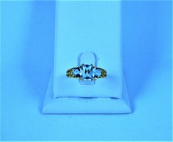 Magical 14k gold ring with aquamarine gem!!!