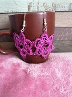 Boat lace flower earrings