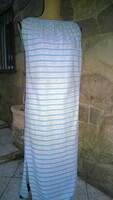 Blue and white striped bathrobe for fuller figures