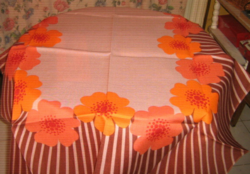 Beautiful vintage floral unopened tablecloth with beautiful colors