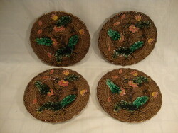4 Villeroy & Boch majolica cake plates