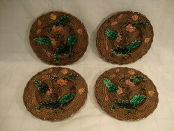 Set of 4 Villeroy & Boch Majolica Dessert Plates