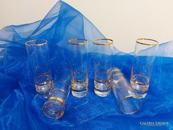 Retro glass, stemware set 6 pcs