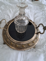 Antique, blown, peeled, Biedermeier liqueur glass