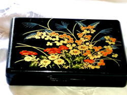 Retro, floral, mirror tissue box
