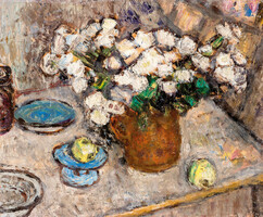 Mihály Schéner - still life with flowers