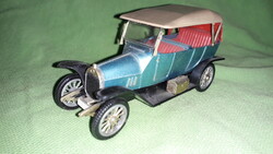 Oldtimer toy model car with old metal body and plastic in good condition 12 cm according to the pictures