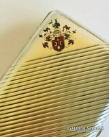 Silver cigarette case with the enameled noble coat of arms of the Duka family