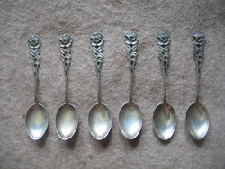 Silver (fineness 800) old spoon set