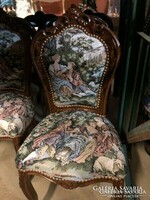 Barokk székek - olasz 4db új gobelines, jelenetes