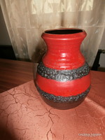 W. Germany piros retro váza