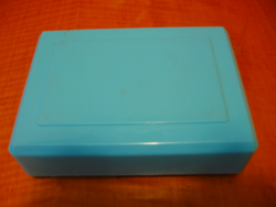Retro turquoise plastic snack and sandwich box