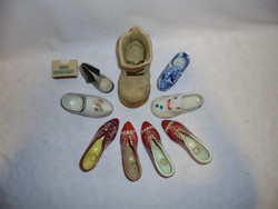 Porcelain, ceramics, other small shoes - nine pieces together