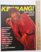 Kerrang magazine 83/1/13 aerosmith pet benatar girlschool ozzy chevy golden earring dire straits