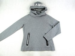 Original superdry sport (l) gray long-sleeved women's hooded sport pullover