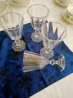 4 Pcs. Marked villeroy & boch stemmed crystal glass