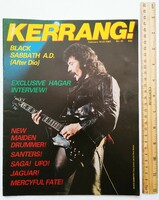 Kerrang magazin 83/2/10 Black Sabbath UFO Sammy Hagar Mercyful Fate Santers Iron Maiden Saga Riot