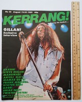 Kerrang magazine 82/8/12 gillan manowar saxon anvil steve miller rage uriah heep twisted sister