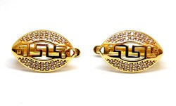 Gold earrings with stones (zal-au114033)
