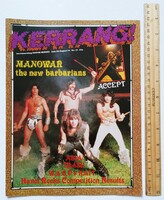 Kerrang magazine 83/7/27 manowar accept wasp asia trash hanoi rocks joan jett king diamond ratt