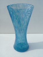 Turquoise blue veil glass vase