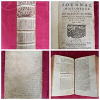 Antique book 1774 suite de la clef ou journal historique sur les matieresdu tems tome cxv