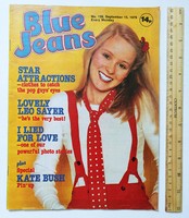 Blue jeans magazine 79/9/15 kate bush poster leo sayer dickies anita ward dire straits