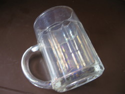 Antik lüszteres kalibrált üveg korsó 1/4 l-es