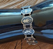 Siamese silver bracelet
