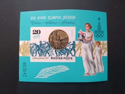 1980 Olimpiai érmesek Moszkva blokk, vágott** G3