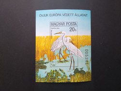 1980 Madarak blokk vágott** G3