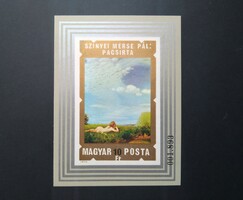 1974 Festmény XIII. Szinyei-Merse Pál blokk, vágott ** G3