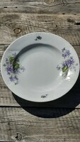Epiag aich vintage large porcelain fruit or meat plate with violet pattern 30 cm diameter