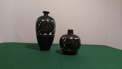 Painted ceramic vases