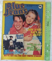 Blue jeans magazine 81/9/26 adam ant poster duran duran specials