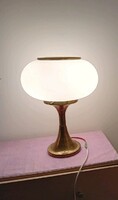 Vintage bauhaus table lamp - with milk glass