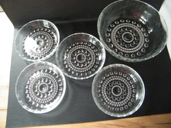 Retro scandinavian style bubble glass salad bowl set of 5 pcs