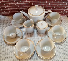Lowland porcelain coffee set with gold border