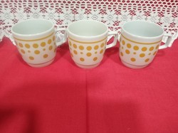 Zsolnay five-tower sealed mugs with yellow dots
