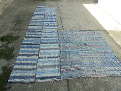 Old rag blanket, carpet - three pieces together - folk, peasant