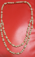 Bijou necklace with pearls, two rows