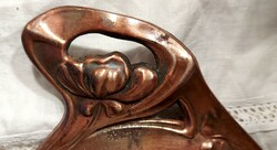 Art Nouveau chipping shovel red copper